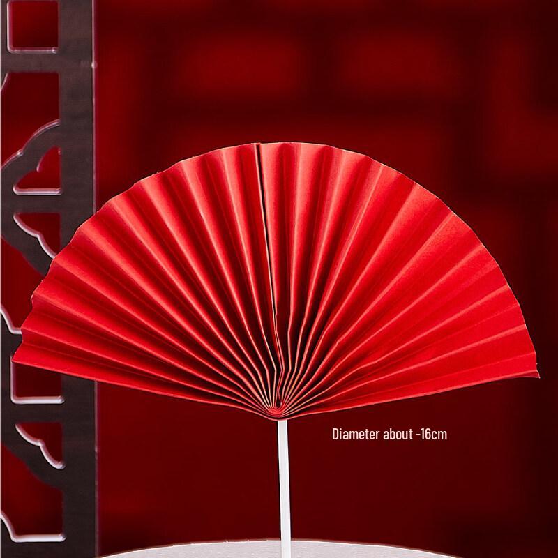 LIEI Golden Folding Fan Cake Topper