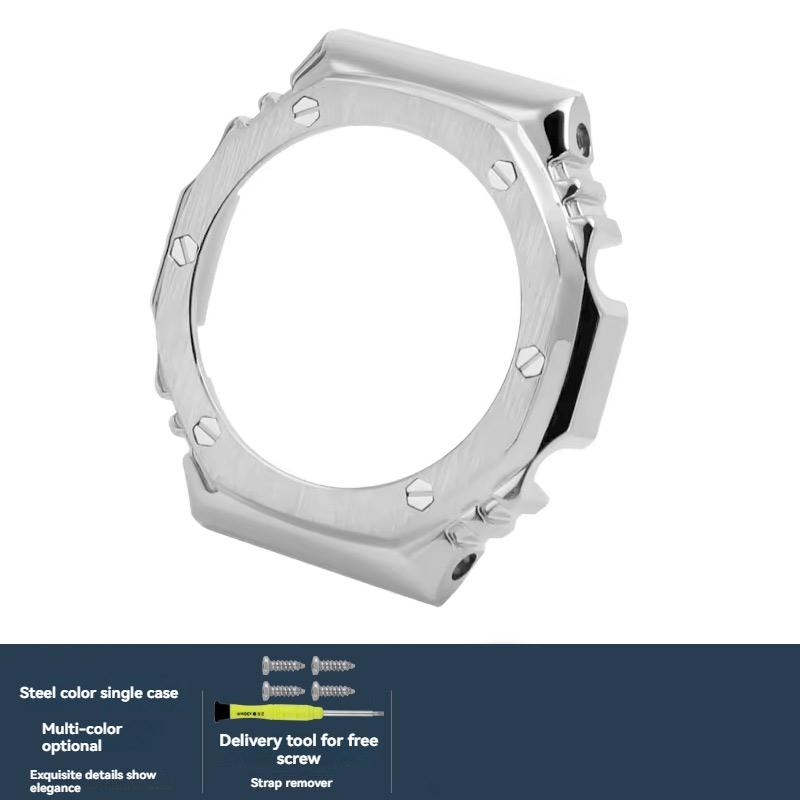 GA2100 Pulseira de Caixa de Metal Para Casio G-SHOCK ga2100 GA2110 GA-B2100 Pulseira de Relógio de Aço Inoxidável Modificação Acessórios de Bisel Sólido