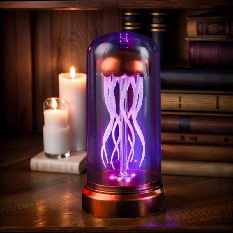 Electric Jellyfish Lamp with Music Dancing Jellyfish Lamp,7 Color Atmospheres Night Lights Jellyfish Desk Lamp Gift