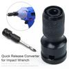 Hot 1pcs Drill Chuck Adapter Verbinder Replacement Drill Chuck Converter Accessory Konvertieren 1/2’’ Drive To 1/4’’ Hex Schwarz
