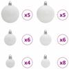 Christmas Ornament Set with 150 LEDs 61 pcs White Plastic