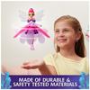 Boneca mágica voadora de cristal com cristal interativa para crianças a partir de 5 anos e Flyer, asas, brinquedo, para cima.