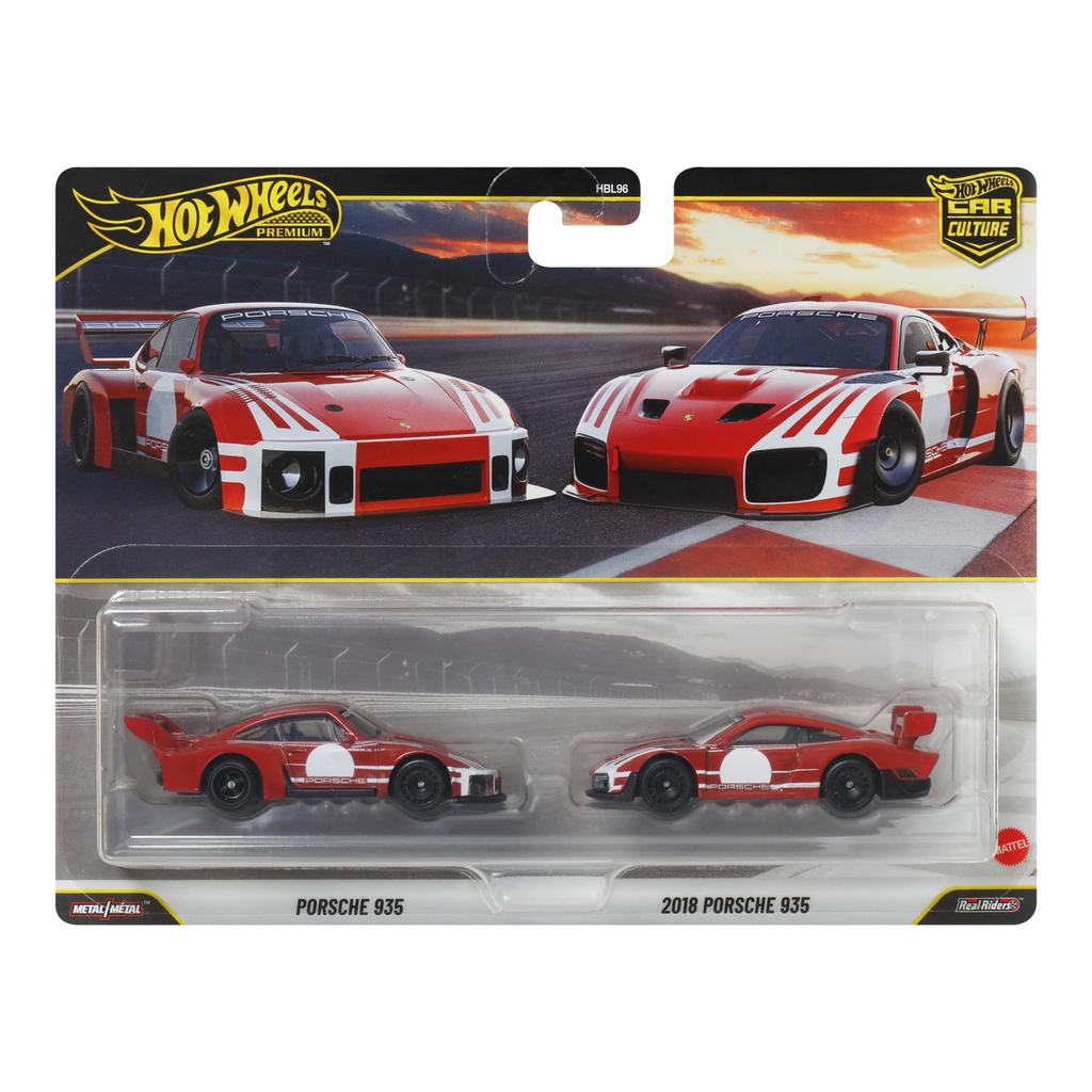 Hot Wheels Premium Porsche 935 2018 Porsche 935 Vehicle Model for Ages 3 and JHW51 2-Pack / Car, Red, Up,