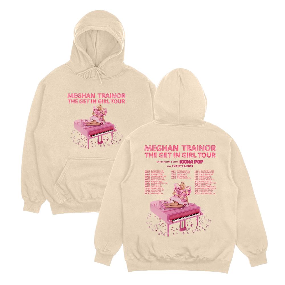 

Meghan Trainor The Get Girl Tour Hoodies Male and Female Fans Double Sided Graphic Clothing Autumn Winter Y2K Long Sleeve Hoody XXXL хаки