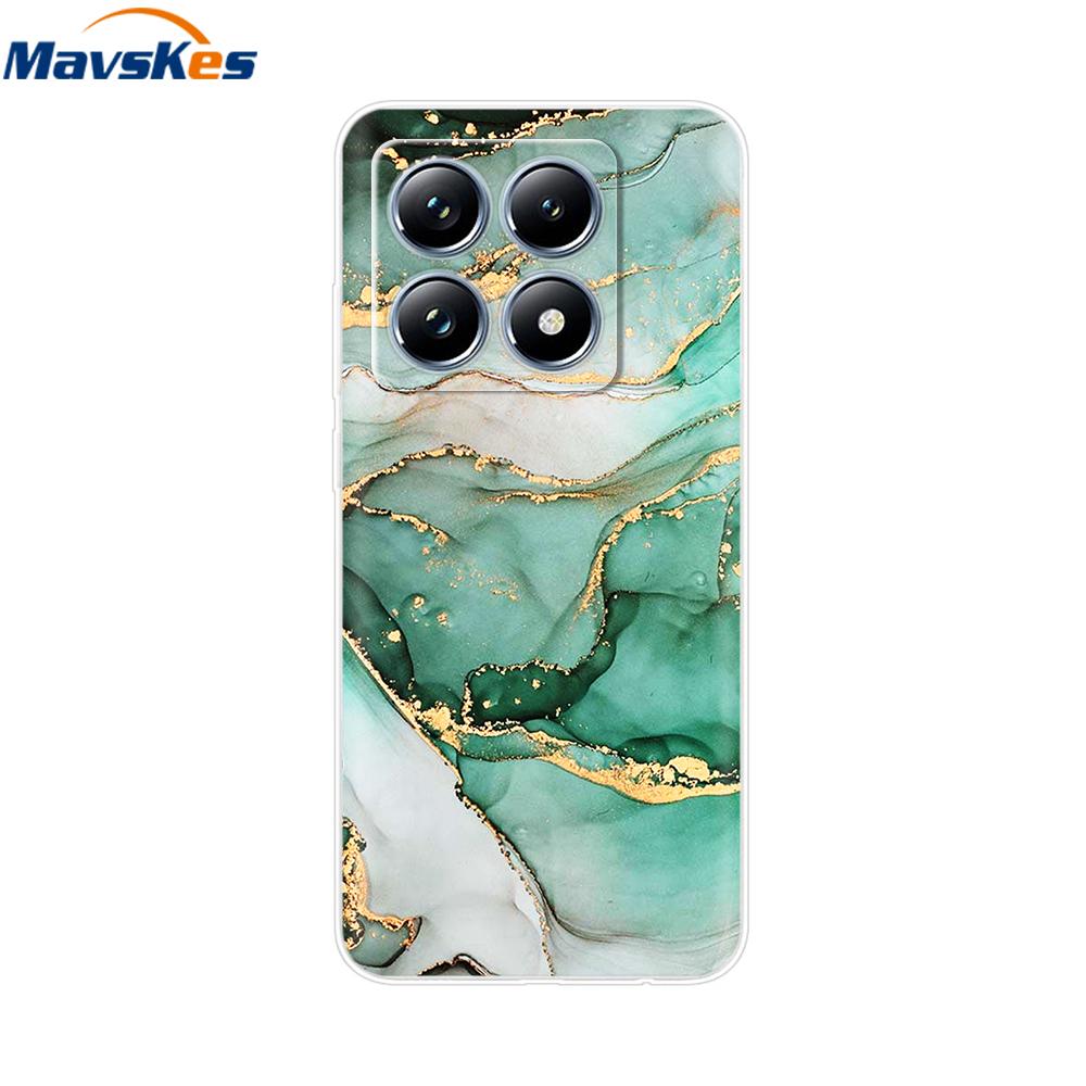 For Xiaomi 14T 5G Case Cute Soft Transparent TPU Painted Silicone Cover For Xiaomi 14T Pro 5G 2024 Mi14T Phone Cases Coque Funda