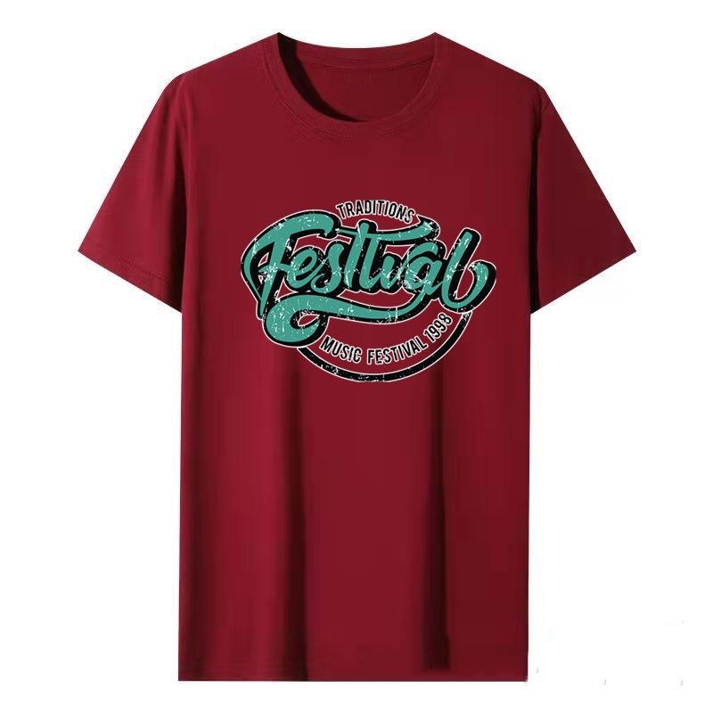 Kurzarm-T-Shirt für Männer und Frauen, lockerer Sommer, Rundhalsausschnitt, Buchstaben auf dem Unterhemd der Kleidung gedruckt