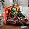 1pc Buddha Statue Blanket Lightweight Flannel Blanket Throw Blanket For Sofa, Bed, Travel, Camping, Livingroom, Office, Couch, Chair, And Bed yy251015
