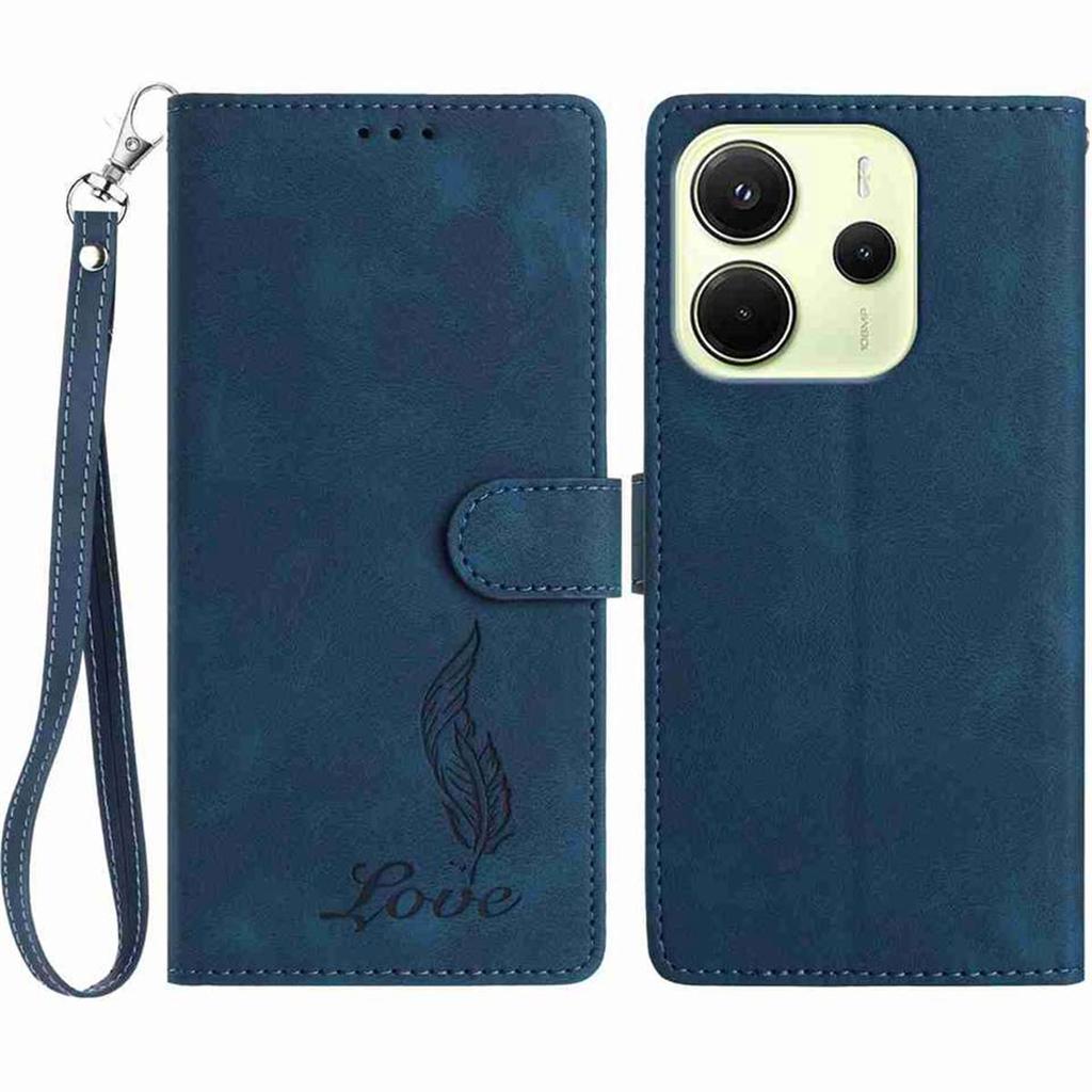 Quill Pen Embossed Pattern Flip Card Design Wallet Case for Redmi Note 14/Note 12/13C/14C/Xiaomi 14T,Xiaomi 11T,13 Lite,Mi 11 Lite,Poco X6...(8-Color)
