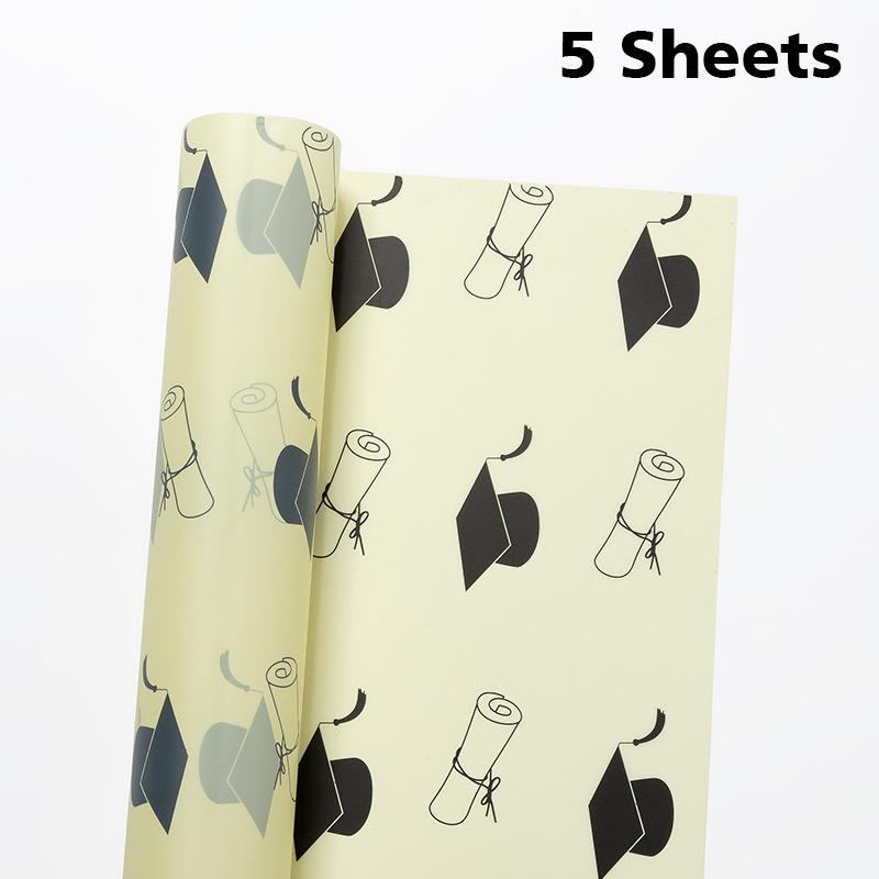 

5/10 шт. рулон с рисунком книги, упаковочная бумага, перламутровая пленка, упаковочная бумага для цветов, упаковочный материал, подарочная бумага для цветов, водонепроницаемая 57x57 см 1pcs