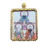 Zhao Gongming Hand-Painted Longhu Mountain Career Amulet: Taoist Martial God Thangka Pendant