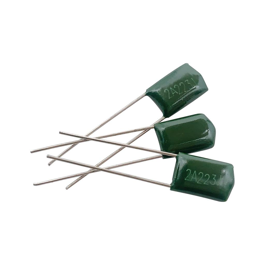 20psc 0.022uF 100V Polyester Capacitor 2A223J 223PF 22nF Mylar Film Capacitor Electrolytic Capacitors for TV, LCD Monitor, Game