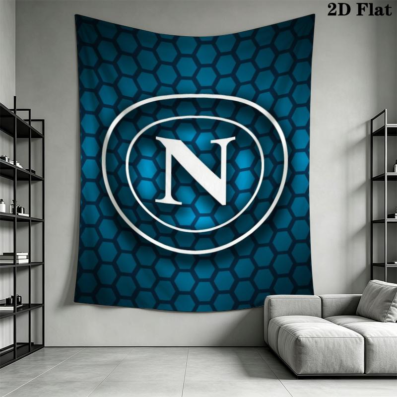 Napoli Wall Tapestry Aesthetic Wall Hanging Printed Fabric Blanket Decorative Tapestries for Bedroom Living Room Home Decor