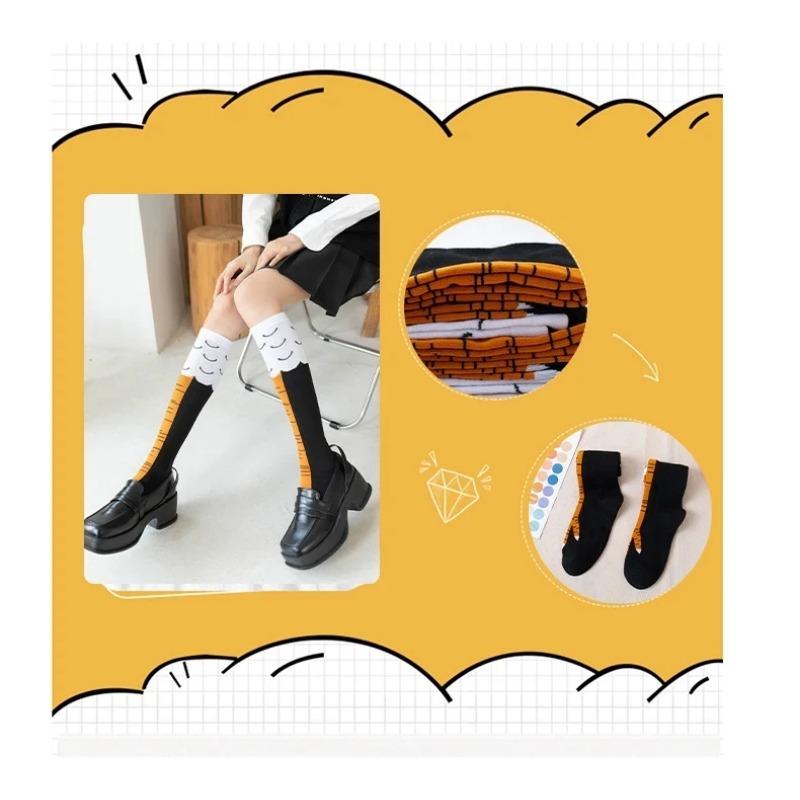 Trendy Damensocken mit knielangen Hühnerfüßen. Lustige personalisierte Hühnerfüße. Geburtstagsgeschenke. Sportsocken