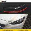 Carbon Fiber Headlight Eyebrow Cover Trim Sticker Head Lamp Eyelid For Mazda 6 Atenza 2014 - 2016 M6 Fiber Glass Primer Eyebrow