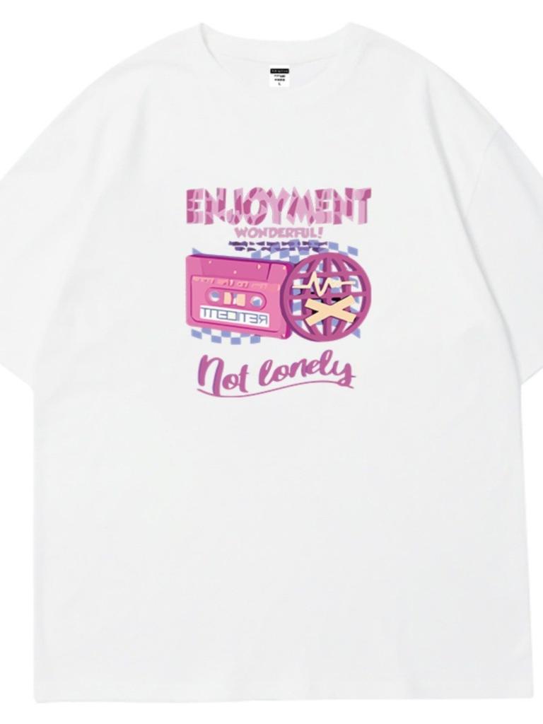 Iu Retro American Style T Shirt With Cartoon Print For Casual Summer Wear