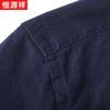 Hengyuanxiang Men's Linen Cotton Short-Sleeve Lapel Shirt