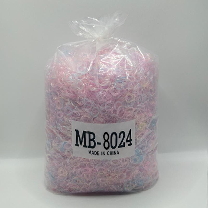 8024 Colorful Children's Hair Ties – Small High-Elastic Rubber Bands, One Pound Pack