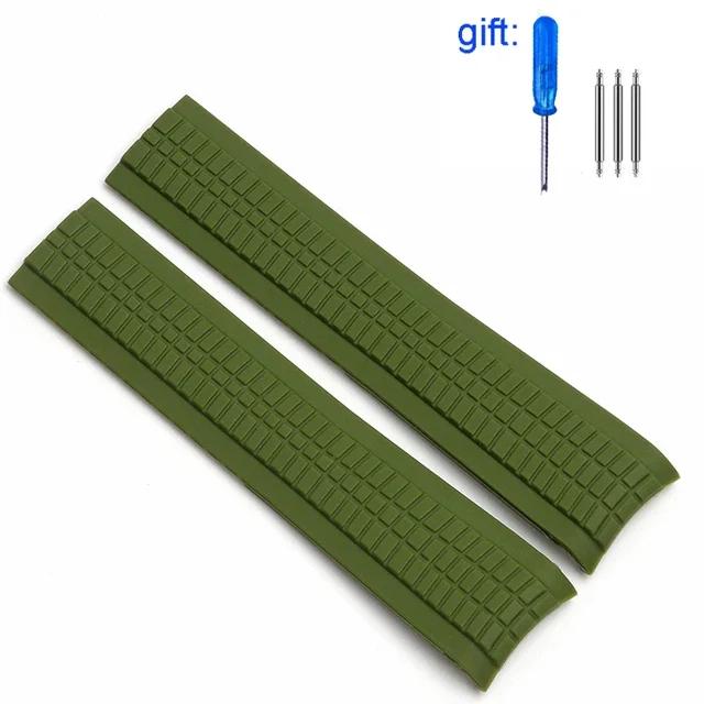 

High Quality Soft Rubber Watchband Aquanaut Fits For Patek Philippe Silicone 5164A 5167A 5168A Folding Buckle Watch Strap 21mm 21mm