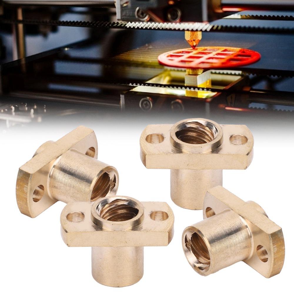 4pcs Upgrade Lead Screw Nut Brass Tone Flange Nut Pack Hardware Fastener Ender 10