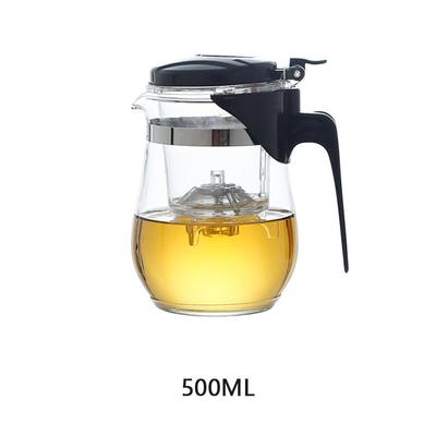 Glas-Teekanne mit herausnehmbarem Teesieb, Teebereiter für lose Teeblätter