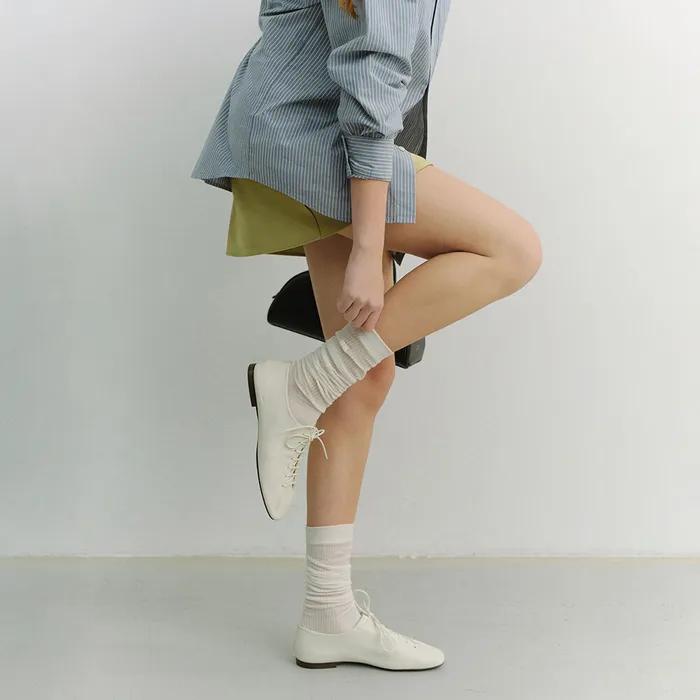 SHEER KNEE SOCKS IVORY_UDSS6E201IV