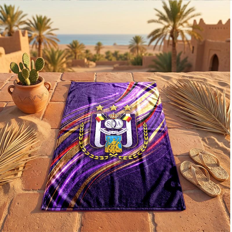 Anderlecht FC Druck Mikrofaser Strandtuch Schnelltrocknend Saugfähig Großes Handtuch für Strand Schwimmen Reisen