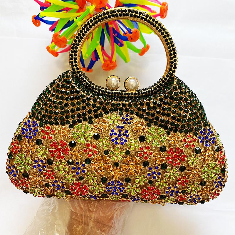 Diamond Evening Top-Handle Rhinestone Handbags WHTUOHENG Crystal Women Clutch Bags Stone Party Purses Designer Blue/Red/White