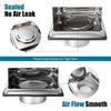 Versatile Stainless Steel Exterior Wall, 4 Inch For Dryer Vent Cover 45° Rain Shield In Silver- For Dryer Duct And RV