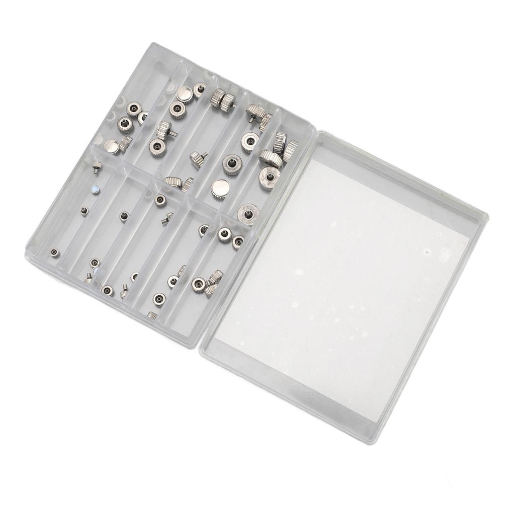 50PCS Watch Crown Adjust Time   Lifespan High Hardness Mixed Set Metal Replacement Watch Crown