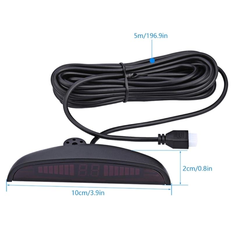 High Quality 4 Sensors LED Backlight Display Reverse Backup Radars Monitor System Parking Reverse Sensor Car Accessories