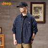 JEEP Men's Casual Denim Long-Sleeve Shirt