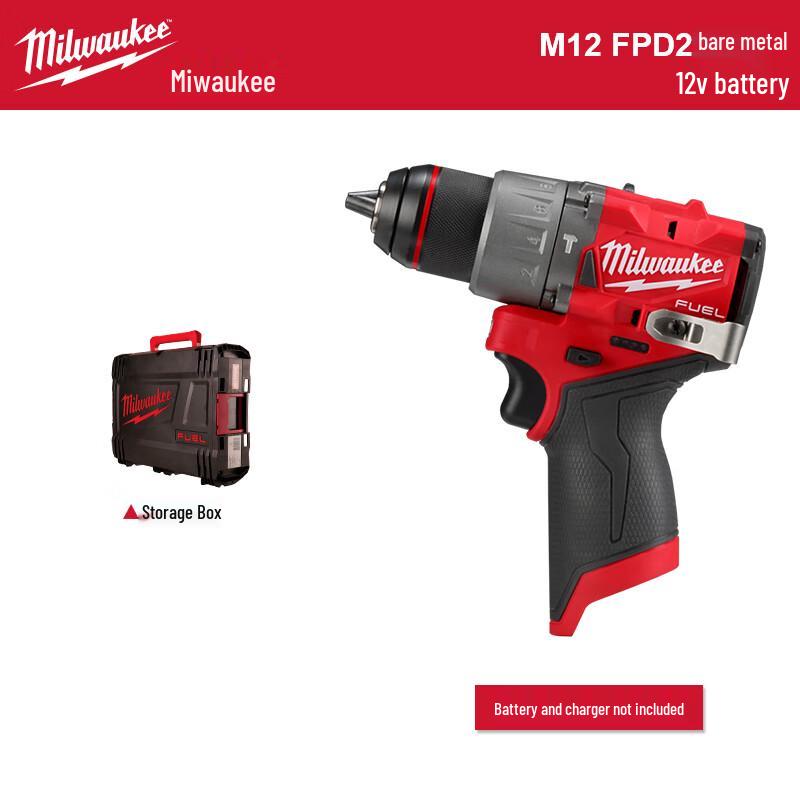

Milwaukee M12 FPD2 12V Brushless Cordless Impact Drill CN plug (adapter included)