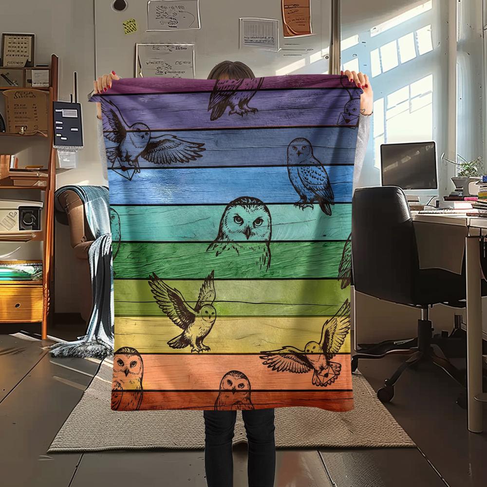 

Colorful wooden animal Print Flannel Blanket,High quality Comfortable for All Seasons,Home Decor,Warmth and Comfort,Perfect for Christmas Gifts 80cm x 120cm