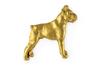 Boxer, German Boxer II - Dog Brooch In Decorative Box, Elegant Gold-plated Pin, Art-Dog Brand Jacket Pin