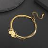 Simple Hollow Lotus Pendant Titanium Steel Bracelet Women Fashion Jewelry Gift