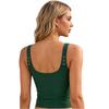 Women‘s Adaptive Swim Tank Zip Front Vest Sleeveless Press Button Straps with Removable Chest Pads for Pool Beach Activity