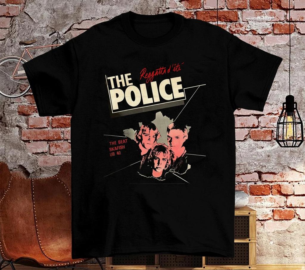 Hot Sale The Police Band Vintage 90s Style Classic Poster Print Tshirt Men Women Fashion Cotton Oversized Tops Summer New Tees