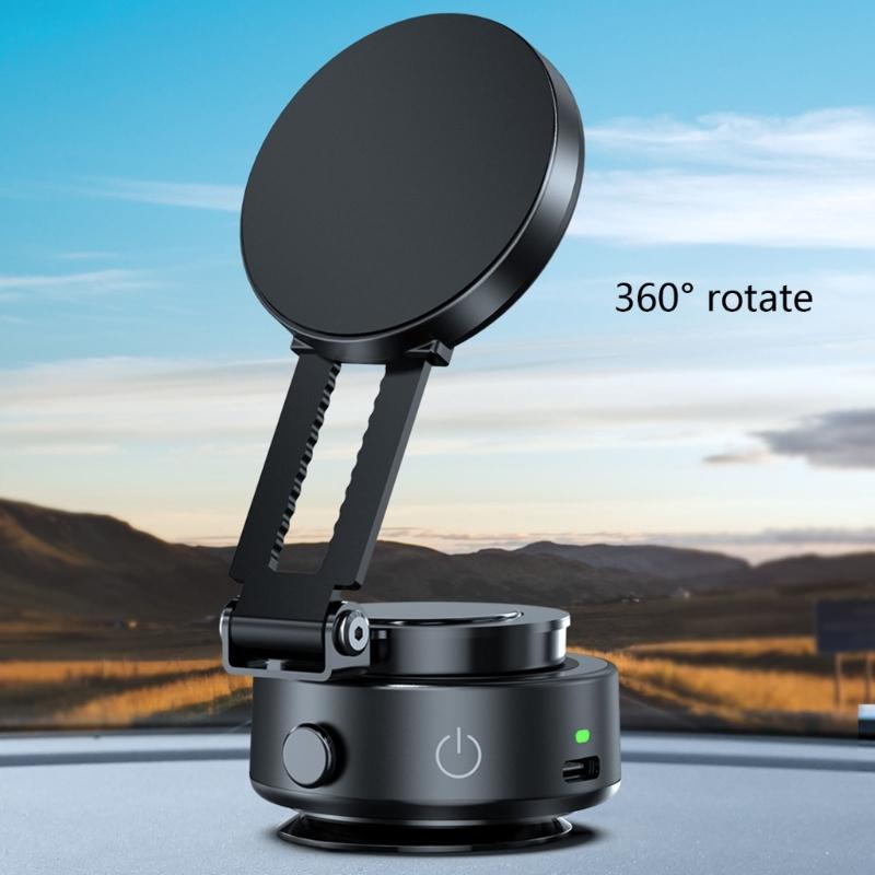Phone Holder Bracket Stand Rack 360 Degree Rotation Powerful Magnets for Car Mount Strong Grip Vacuum Suction Attachment