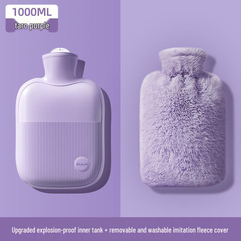 Plush Imitation Rabbit Fur Hot Water Bottle: Hand, Foot, and Bed Warmer