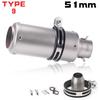 51mm Racing Motorcycle Exhaust Muffler GP-project Universal Sport Bike Muffler