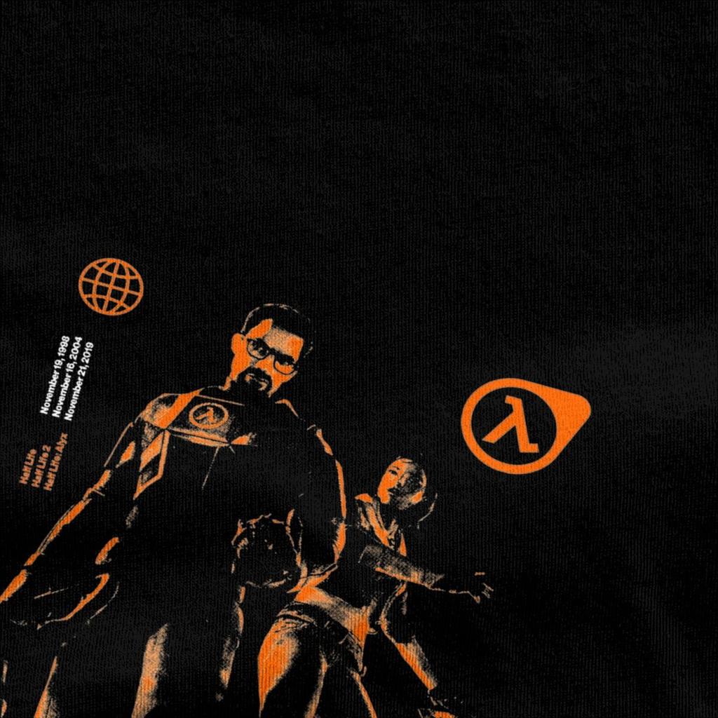 Übergroßes T-Shirt Videospiele HALFS LIFES V4 Baumwoll-T-Shirts Trendiges T-Shirt für Männer Sommer Y2K Retro Lockere Kurzarm-Tops