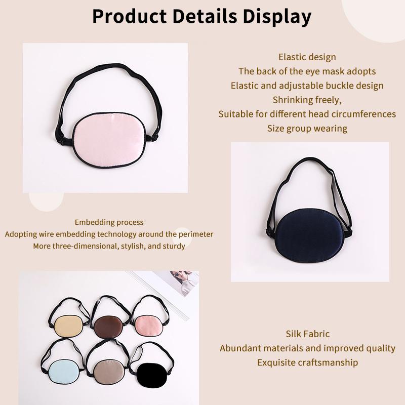 Cache-œil simple multicolore unisexe lavable réglable cache-œil un œil professionnel enfant adulte couverture strabisme