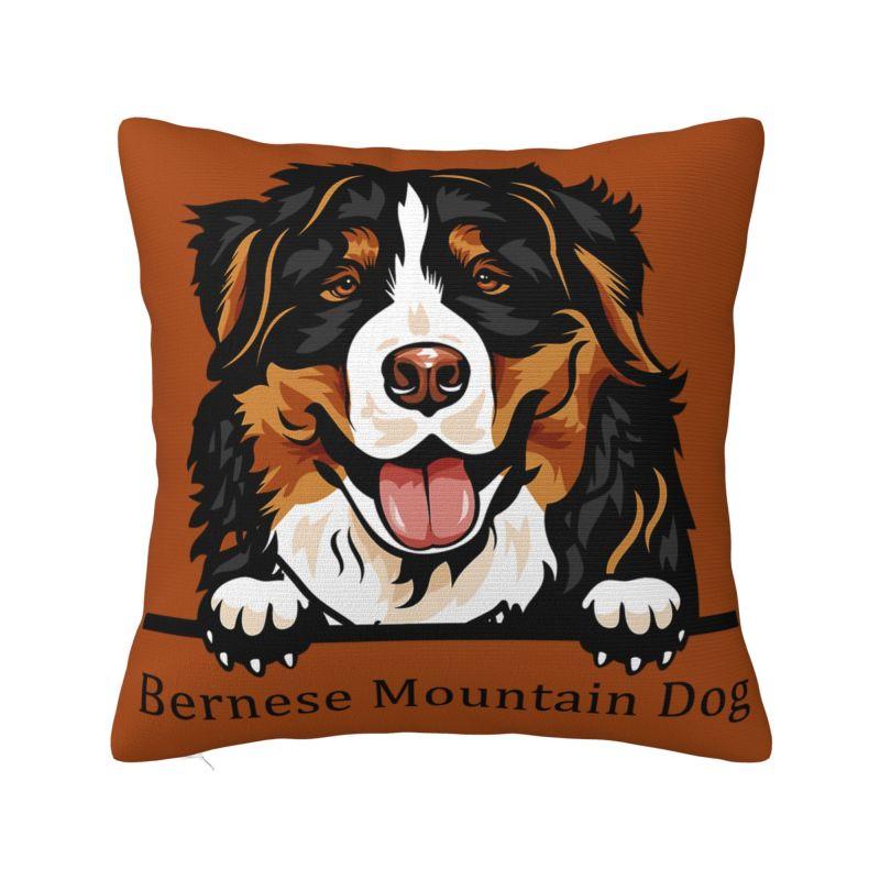 Bernese Mountain Dog Cushion Cover xcm Pet Animal Soft Nordic Throw Pillow for Sofa Home Decor 30x30cm 12x12in