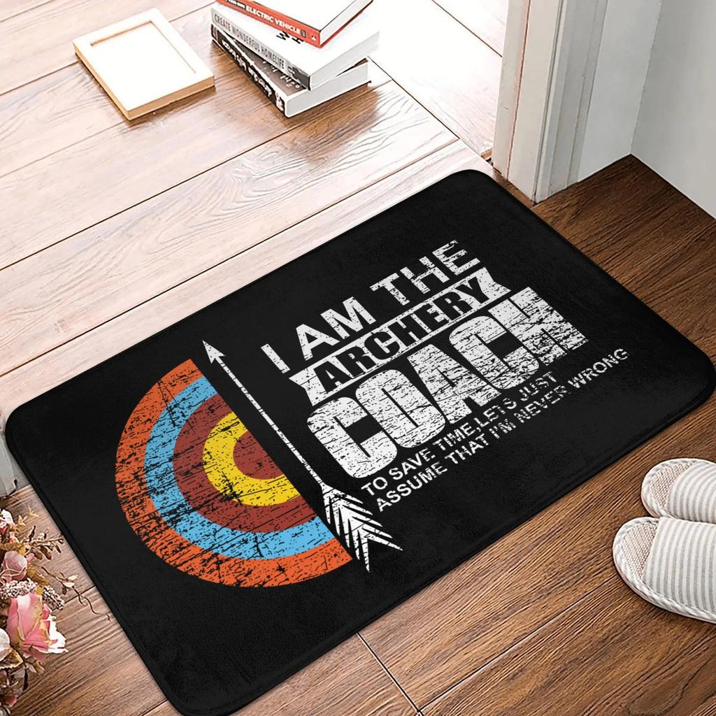 Sports ThemedCarpet Mat Dart Board Archery Flame Printing Anti Slip Carpet Home DecorationIndoor Game Room Living Room Floor Mat