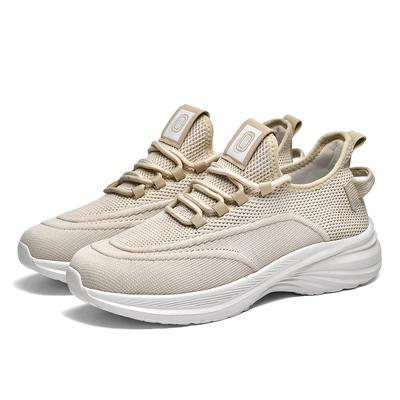 Herren Freizeitsportschuhe neu große Größe fliegendes Mesh-Obermaterial atmungsaktiv Herren-Sneaker dicke Sohle Mode Herrenschuhe