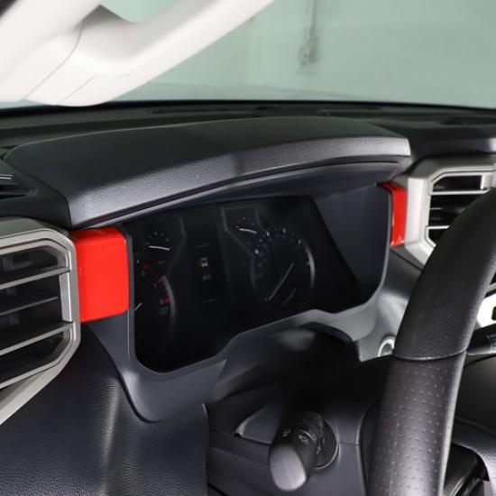 Red ABS Interior Dashboard Trim Panel Fit for Toyota Tundra Sequoia -24