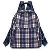 Campus Retro Plaid Backpack Junior Senior High School Student Schoolbag Girls Large Capacity Class Book Bag