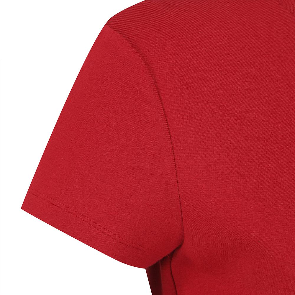 MALBON GOLF Soft Slim Round T-Shirt Red (Woman)