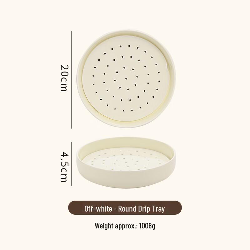 

Ceramic Double-Layer Dumpling & Steamer Plate