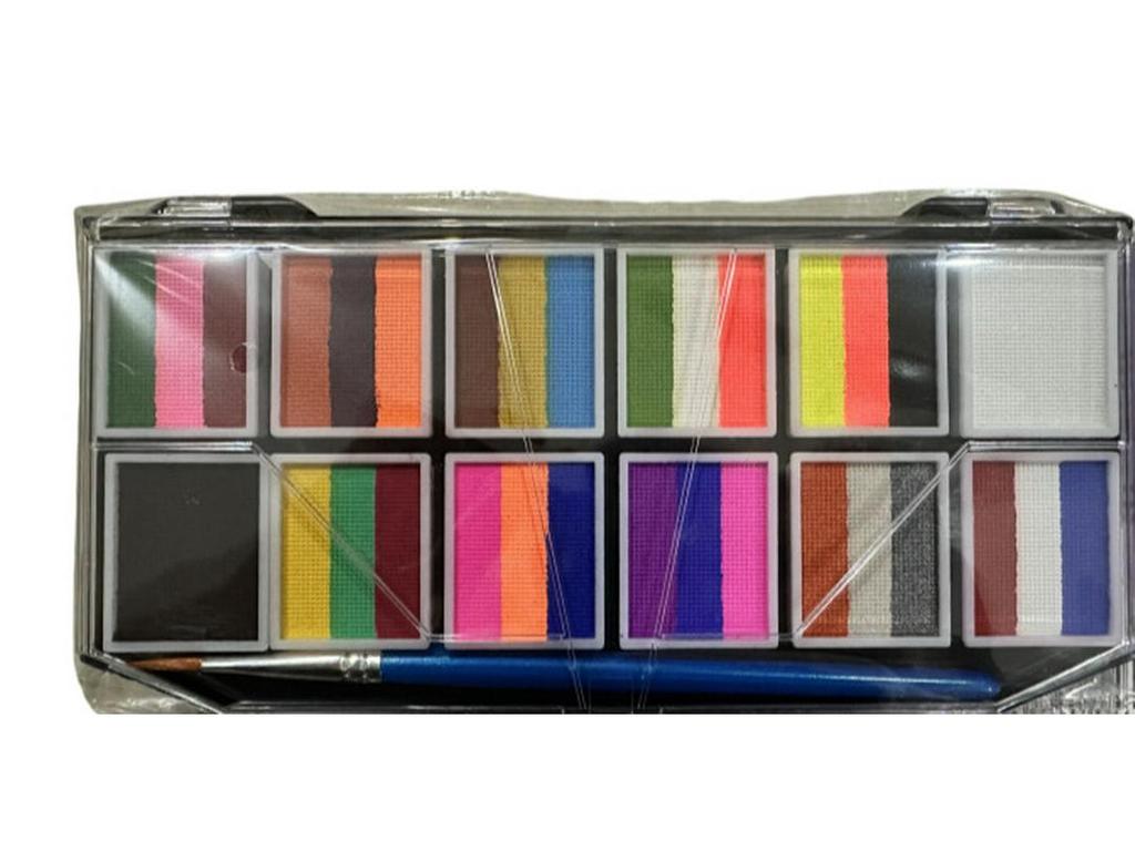 Rainbow Body Paint Palette - Water-Soluble Face & Stage Makeup